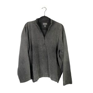 Woolrich Grey Knit 1/4 Zip Up Pullover Sweater Preppy Business Casual Size XL